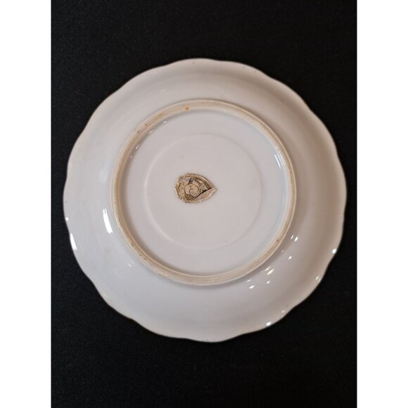 Vintage  Shafford Japan Porcelain Tea Cup & Saucer Fruit  Pinapple Black & Gold - Picture 9 of 11